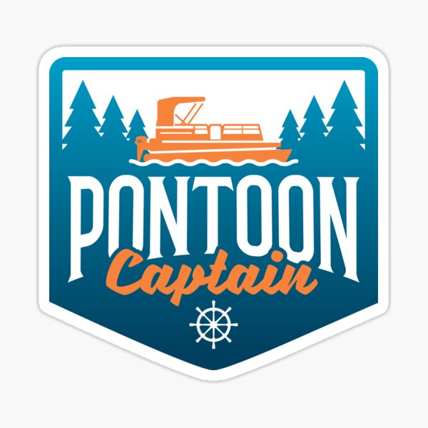 Item preview, Pontoon Boat Captain Badge designed and sold by cchiaw.
