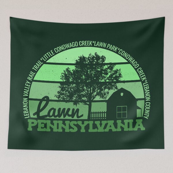 Item preview, Lawn Pennsylvania Sunset Retro Vintage Local Pride Logo designed and sold by CRHPOD20.