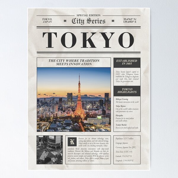 Artikel-Vorschau von Tokyo NewsPaper Beschreibung, designt und verkauft von lazeyvibe.