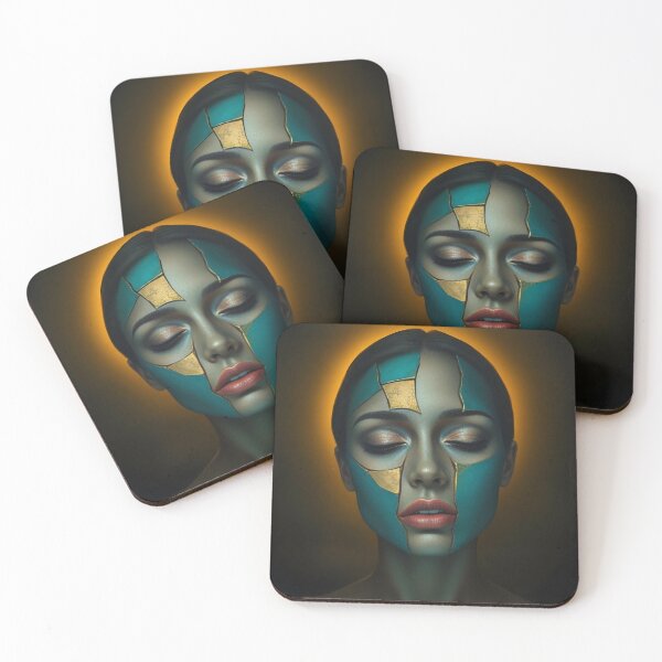 Item preview, Golden Fracture: Mystical Teal Portrait Aura designed and sold by VA Design.