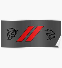 Dodge Hellcat and Demon logo Poster