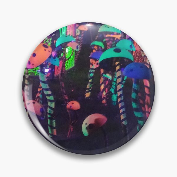 Item preview, Vibrant Neon Mushroom Art Installation with Fluorescent Lighting designed and sold by CreativeWorld96.