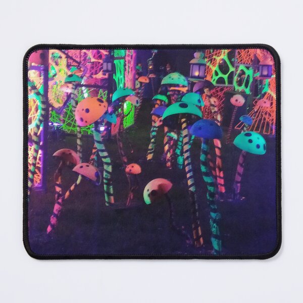 Item preview, Vibrant Neon Mushroom Art Installation with Fluorescent Lighting designed and sold by CreativeWorld96.