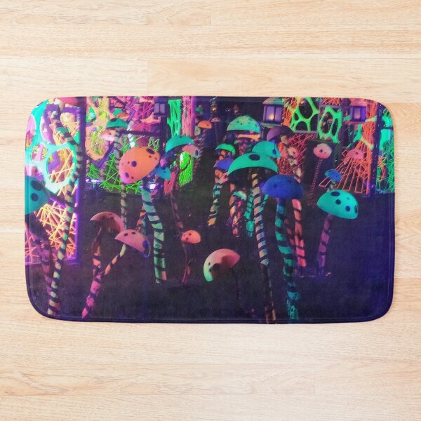 Item preview, Vibrant Neon Mushroom Art Installation with Fluorescent Lighting designed and sold by CreativeWorld96.