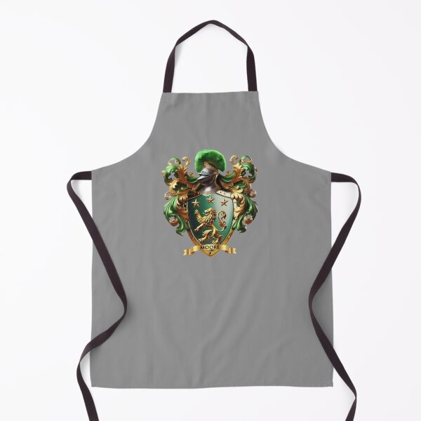 Item preview, Moore Family Crest – Irish Green Shield with Gold Lion & Stars designed and sold by Highlandkings.