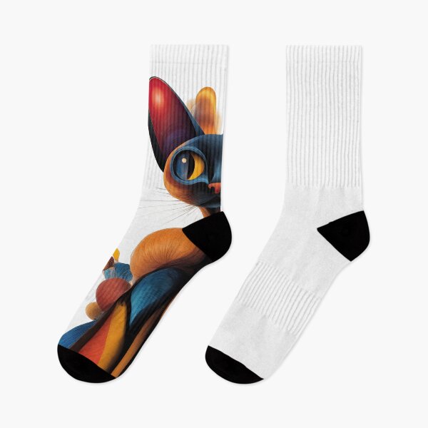 Item preview, Psychedelic Pop Cat – Vibrant Abstract Feline Art That Pops! designed and sold by ForeverPrintsOK.