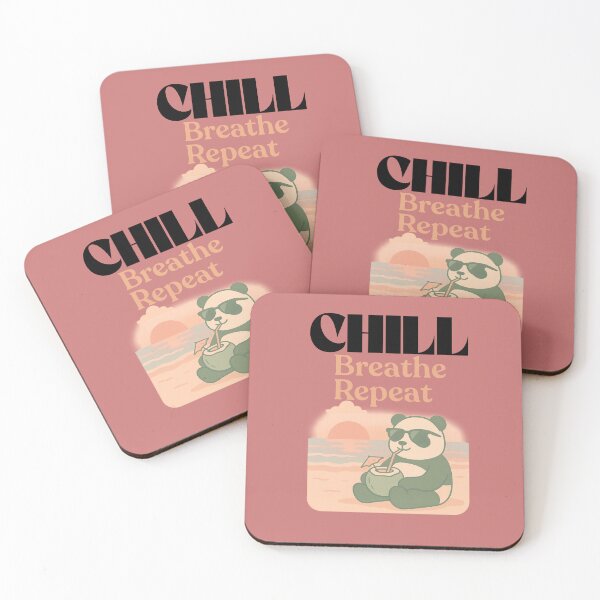 Aperçu de l'œuvre T-SHIRT CHILL BREATHE REPEAT créée et vendue par mindyourco.