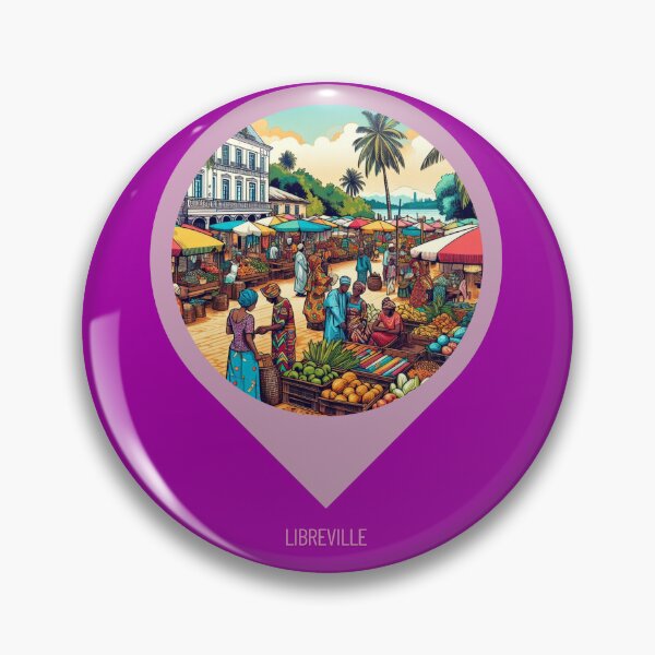 Item preview, Retro Libreville 70s Comic Style Cityscape – Vintage AI Artwork for Clothing, Gifts, and Urban Travel Lovers designed and sold by knalpot-design.