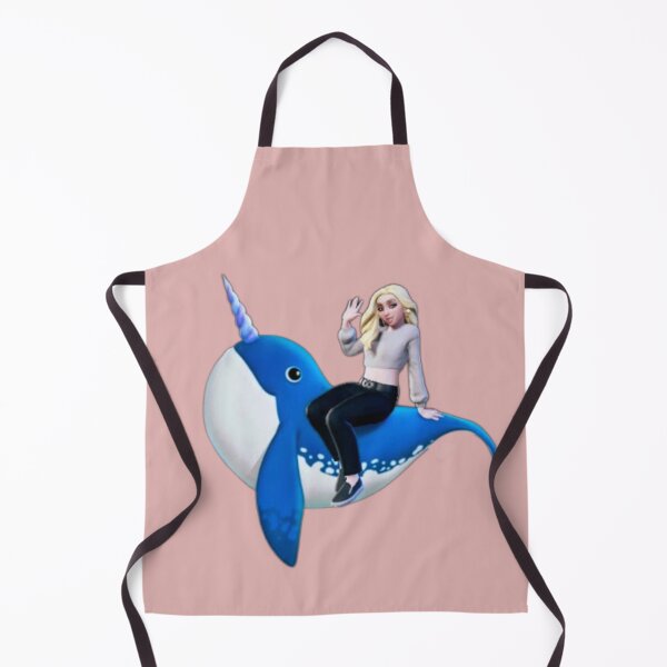 Item preview, Fantasy Illustration of a Female Character Sitting on a Blue Cartoon Narwhal designed and sold by CreativeWorld96.
