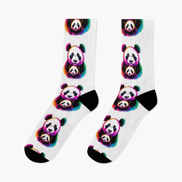 Aperçu de l'œuvre Panda coloré avec bébé créée et vendue par Grypis.