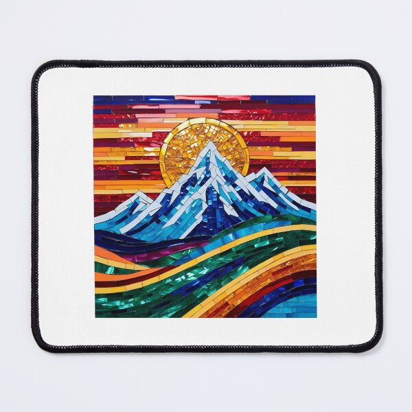 Item preview, Mosaic-Style Mountain Print designed and sold by N-Joy-Art.