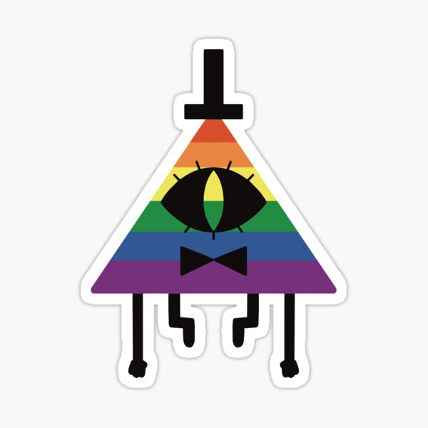 Item preview, Bill Cipher Pride Flag sticker - Queer designed and sold by s4w44k.