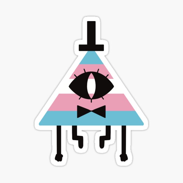 Item preview, Bill Cipher Pride Flag sticker - Transgender designed and sold by s4w44k.