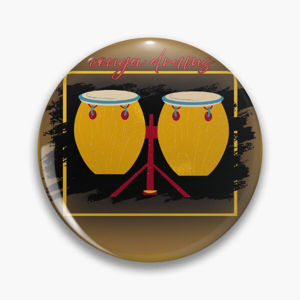 Item preview, The Conga Drums In Gold Red Black Green designed and sold by BrightrDayMusicArt.