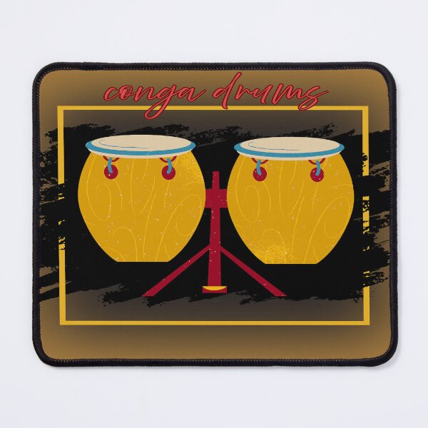 Item preview, The Conga Drums In Gold Red Black Green designed and sold by BrightrDayMusicArt.
