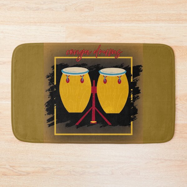 Item preview, The Conga Drums In Gold Red Black Green designed and sold by BrightrDayMusicArt.