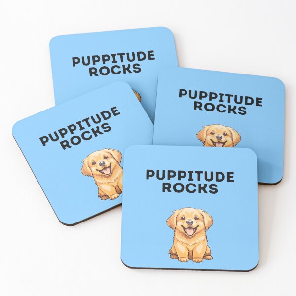 Item preview, Puppitude rocks Golden Retriever blue designed and sold by Dolsini Dog Designs.
