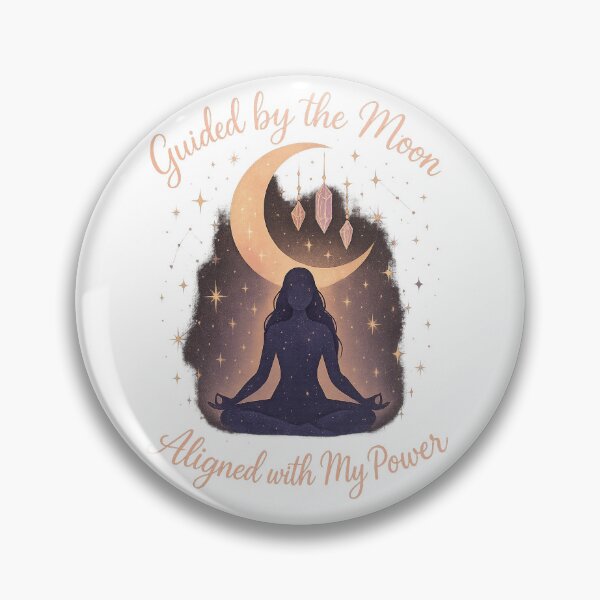 Item preview, Guided by the Moon Aligned with My Power – Celestial Manifestation Aesthetic Design designed and sold by LumaNook.