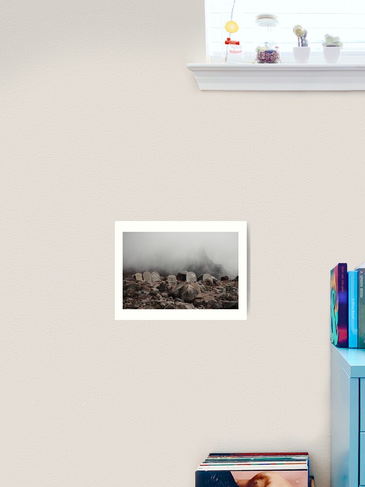 Thumbnail 2 of 3, Art Print, Mountain grave stones head stones designed and sold by kpander.