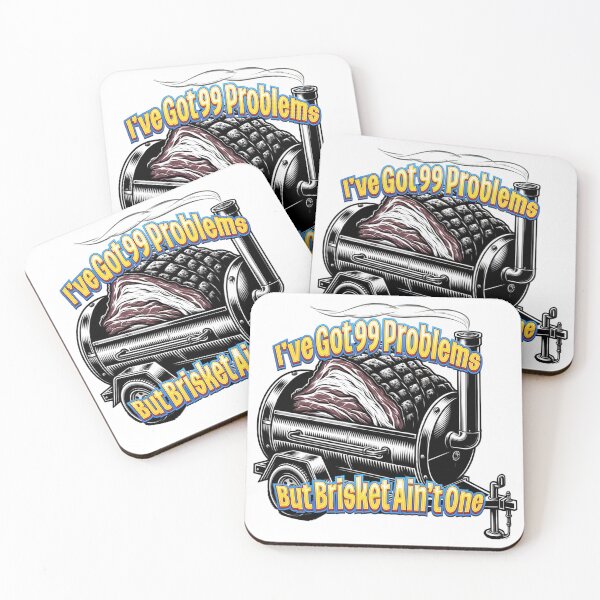 Item preview, 99 Problems But Brisket Ain’t One – Funny BBQ Smoker Meat Design designed and sold by AmaJoy Designs .