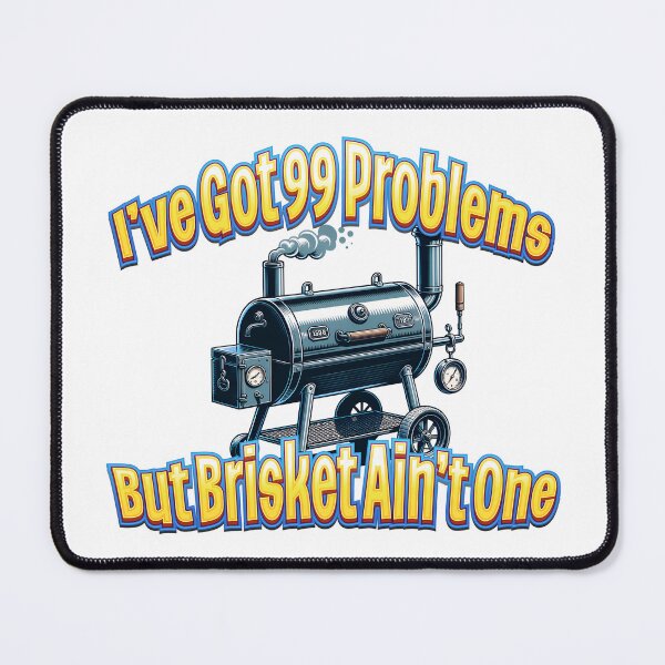 Item preview, 99 Problems But Brisket Ain’t One 2 – Funny BBQ Smoker Meat Design designed and sold by AmaJoy Designs .