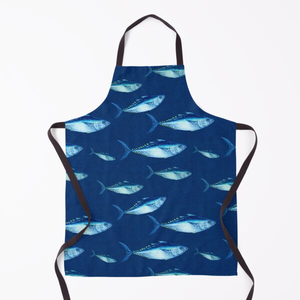Item preview, Bluefin Tuna Deep Ocean Swim Seamless Repeat designed and sold by Melissa MacMichael Art + Design.