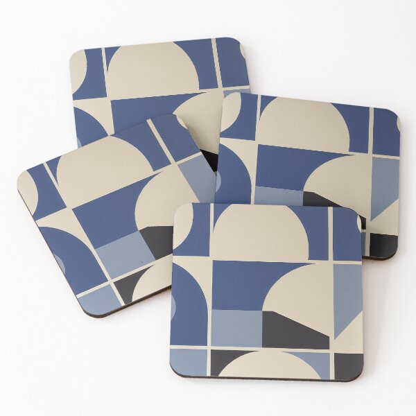Item preview, Geometric Minimalist Arrow Tile Pattern in Navy and Cream designed and sold by weirdfishes123.