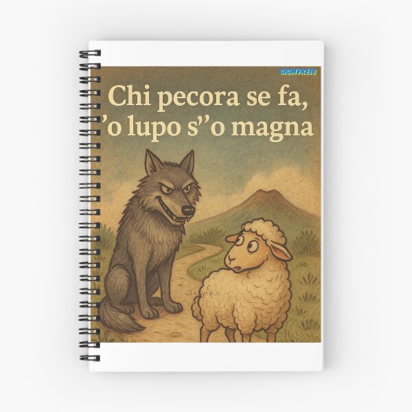 Item preview, Chi pecora se fa, 'o lupo s’ 'o magna – Saggezza Napoletana designed and sold by Giomyke16.