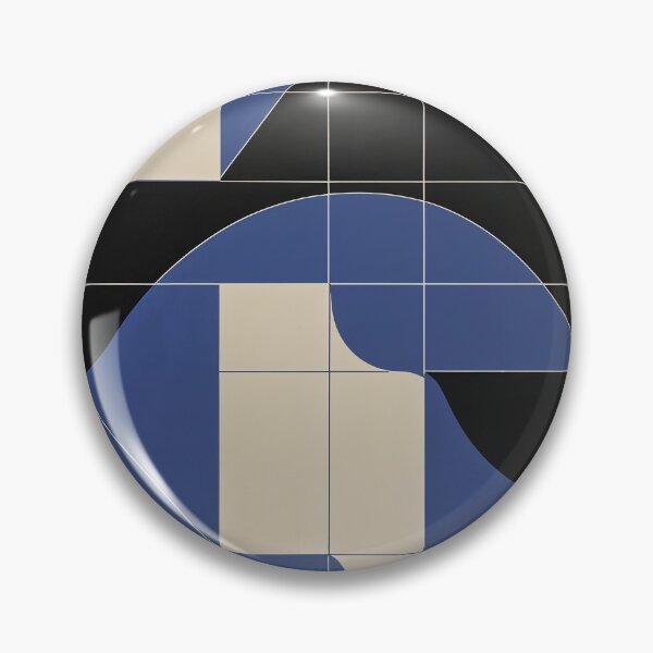 Item preview, Modernist Abstract Blue Beige Tile Pattern Design designed and sold by weirdfishes123.