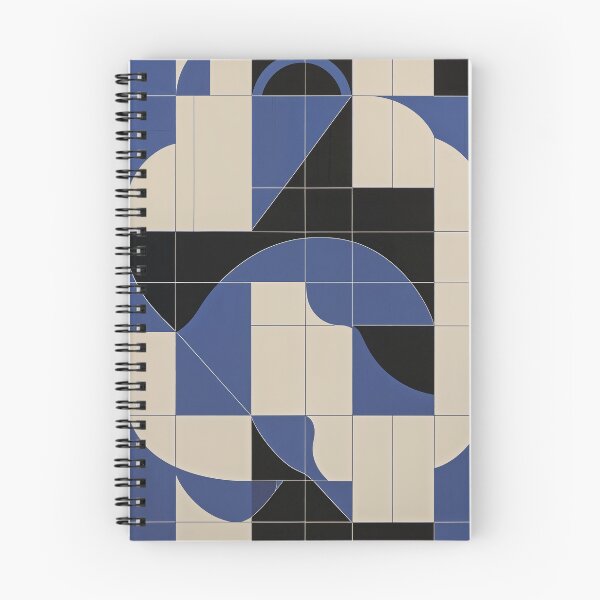 Item preview, Modernist Abstract Blue Beige Tile Pattern Design designed and sold by weirdfishes123.