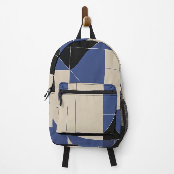 Item preview, Modernist Abstract Blue Beige Tile Pattern Design designed and sold by weirdfishes123.