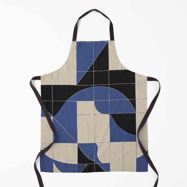 Item preview, Modernist Abstract Blue Beige Tile Pattern Design designed and sold by weirdfishes123.