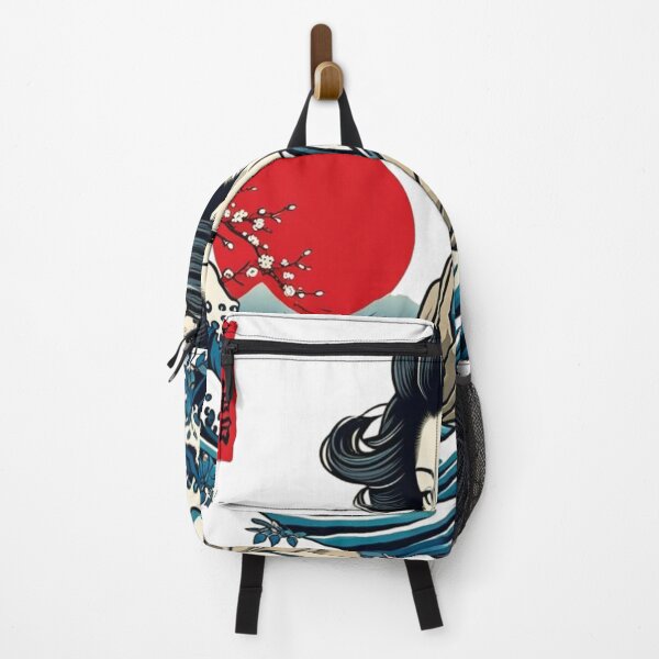 Item preview, Japanese Art - Japanese Lady With Red Sun And Waves. designed and sold by RBTheWorld.