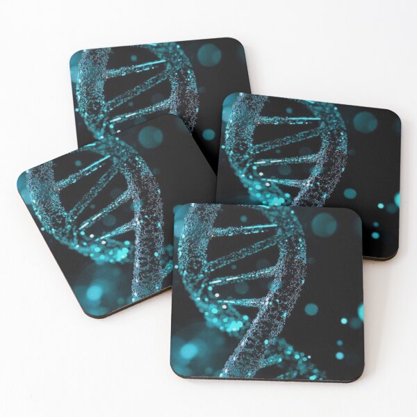 Item preview, Futuristic DNA Chain Close-Up – Sci-Fi Blue Glow designed and sold by BestDetailer.