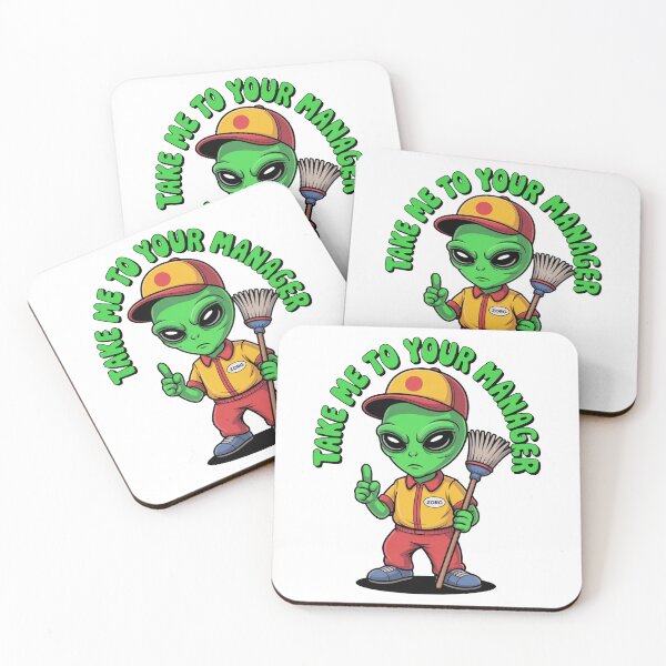 Item preview, Funny Cartoonish Style Alien Take Me To Manager designed and sold by MonkiFlipp.