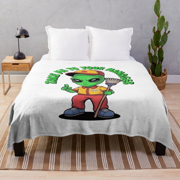 Item preview, Funny Cartoonish Style Alien Take Me To Manager designed and sold by MonkiFlipp.