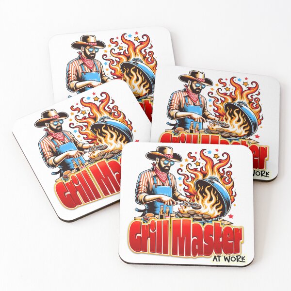 Item preview, Grill Master at Work – Funny BBQ Chef Fire-Up Design designed and sold by AmaJoy Designs .