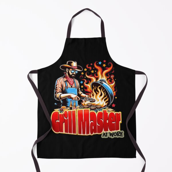 Item preview, Grill Master at Work – Funny BBQ Chef Fire-Up Design designed and sold by AmaJoy Designs .