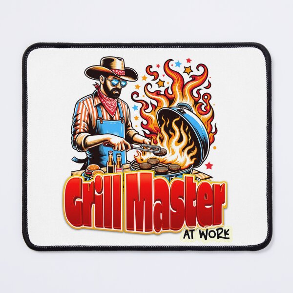 Item preview, Grill Master at Work – Funny BBQ Chef Fire-Up Design designed and sold by Enjoynit.
