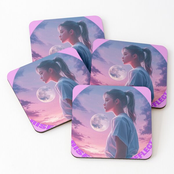 Item preview, Rise. Repeat. Reflect. - Empowering Woman & Moon Artwork designed and sold by SoftMood-Prints.