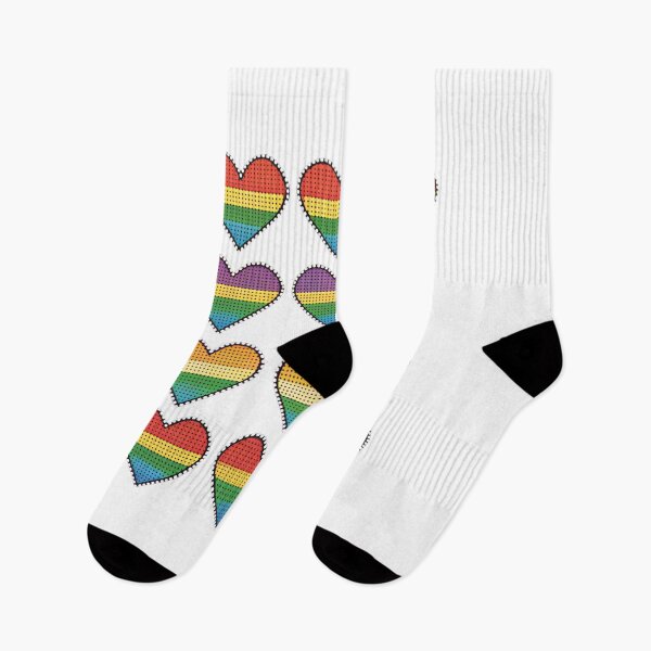 Item preview, Pixel Pride Hearts – Rainbow Pop Art Pattern (Pride Month Special Edition) designed and sold by asliberry.