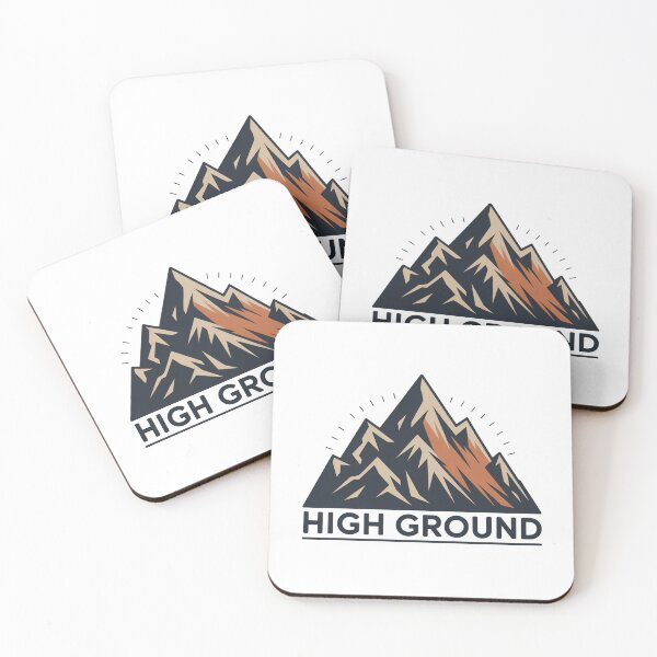 Item preview, High Ground Minimalist Mountain Badge Design designed and sold by VividTrails.
