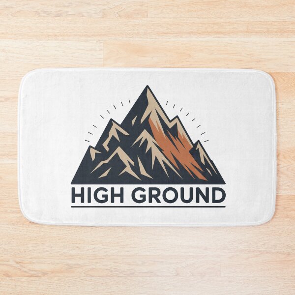 Item preview, High Ground Minimalist Mountain Badge Design designed and sold by VividTrails.
