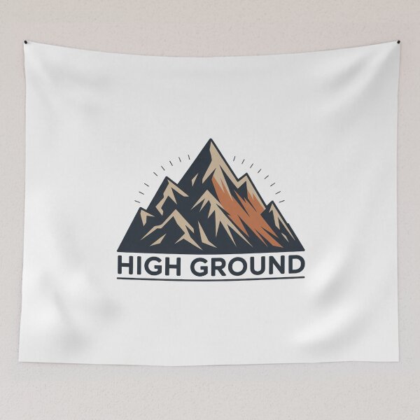 Item preview, High Ground Minimalist Mountain Badge Design designed and sold by VividTrails.
