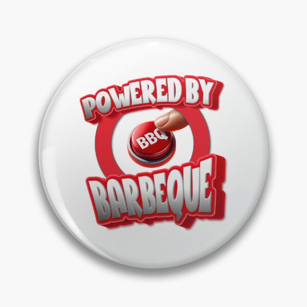 Item preview, Powered by Barbeque – Funny BBQ Button Meat Lover Design designed and sold by Enjoynit.