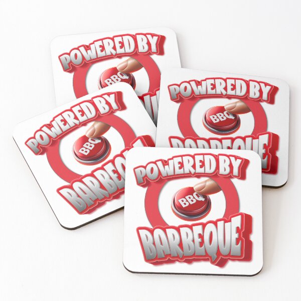 Item preview, Powered by Barbeque – Funny BBQ Button Meat Lover Design designed and sold by Enjoynit.