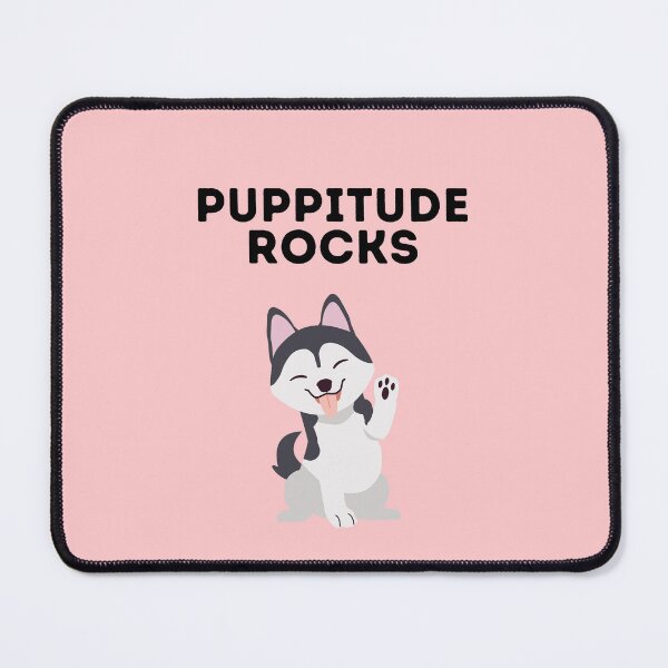 Item preview, Puppitude rocks Husky pink designed and sold by Dolsini Dog Designs.