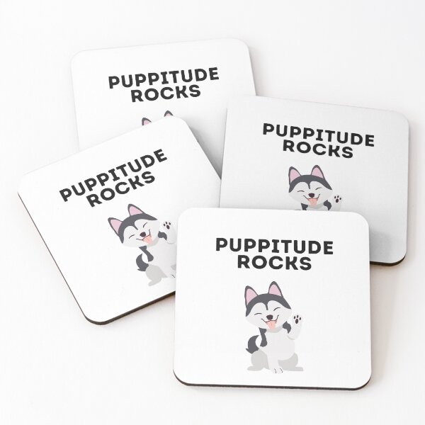 Item preview, Puppitude rocks Husky white designed and sold by Dolsini Dog Designs.