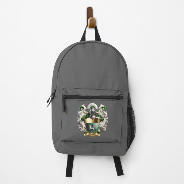 Item preview, Quinn Family Crest – Irish Green Shield with Gold Chief and Silver Pegasus designed and sold by Highlandkings.