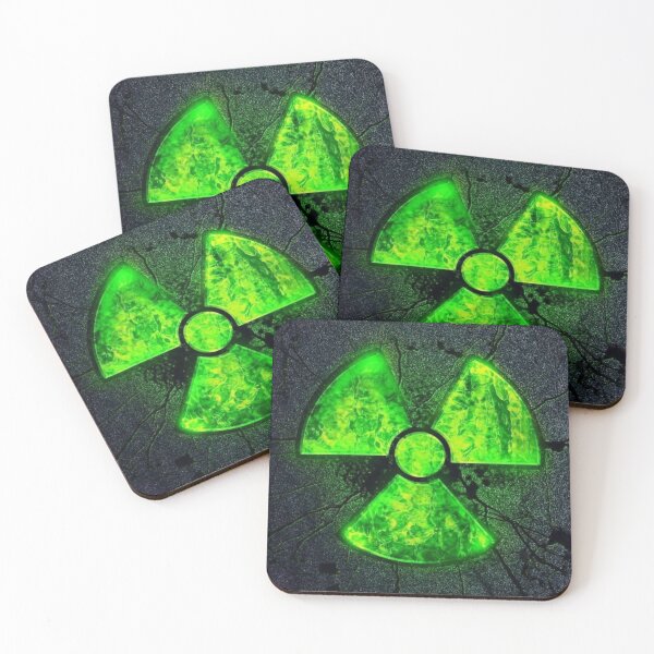 Item preview, Glowing Green Radiation Sign on Cracked Asphalt Road designed and sold by BestDetailer.